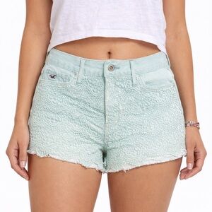 Hollister Lace Overlay Denim Shorts – Mint – Size 3 (W26)